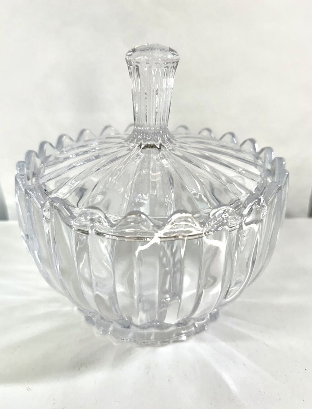 House Of Hampton Glass Candy Jar 6.5”x6”
